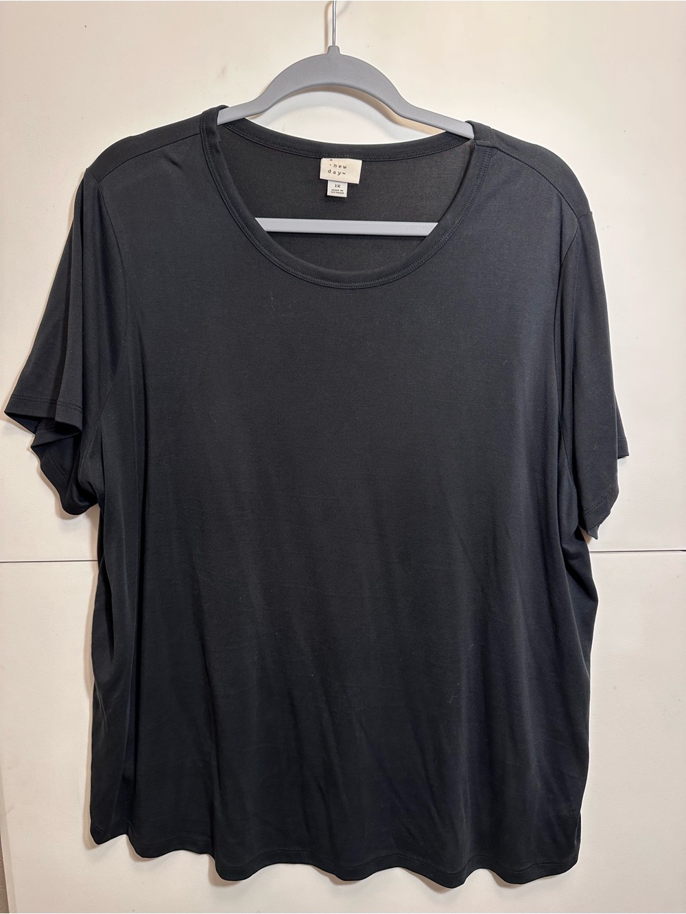 a new day Black Short-Sleeve Crewneck Tee